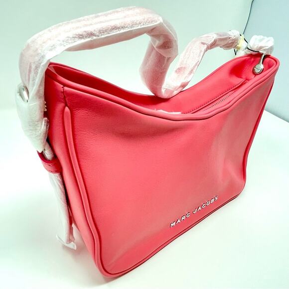 Marc Jacobs 🎀 Tempo Baguette Shoulder Bag PINK LEMONADE bubblegum silver links - Picture 15 of 16